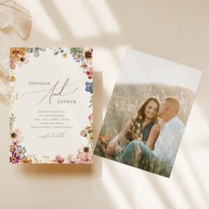 boho wildflower garden beige photo casual wedding invitation r v4n6iz 1000.jpg