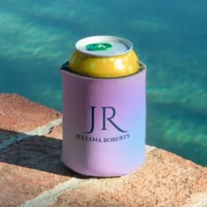 Colorful iridescent background 3 can cooler