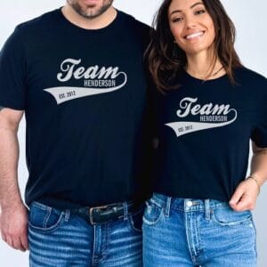 cool_custom_family_team_name_retro_sports_logo_t_shirt-r_vsap2w_500.jpg Cool Custom Family Team Name Retro Sports Logo T-Shirt