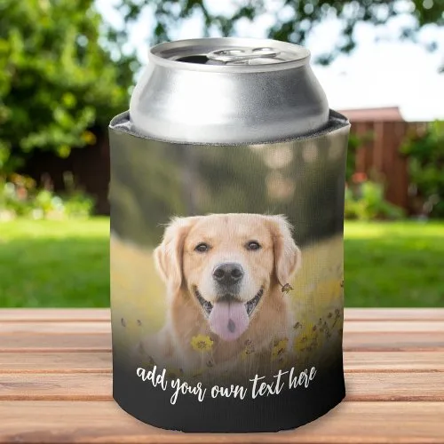 Create Your Own 2 Photo With Text Can Cooler