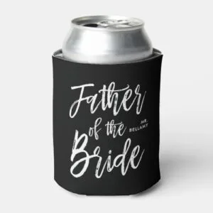 Father of the Bride | Script Style Custom Wedding Can Cooler