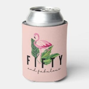 fifty_fabulous_pink_flamingo_50th_birthday_can_cooler-r28ab8f0e19d644c7a08f750587520135_zl1aq_500.jpg Fifty Fabulous Pink Flamingo 50th Birthday Can Cooler