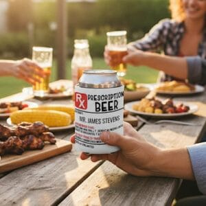 Funny Beer Prescription Personalized Name  Can Cooler