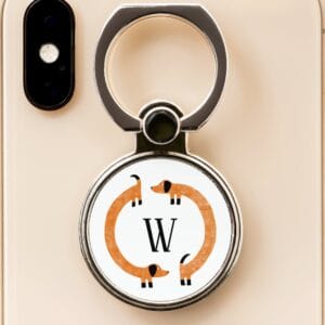funny dachshund sausage dog monogram phone ring stand r vs2twn 1000.jpg
