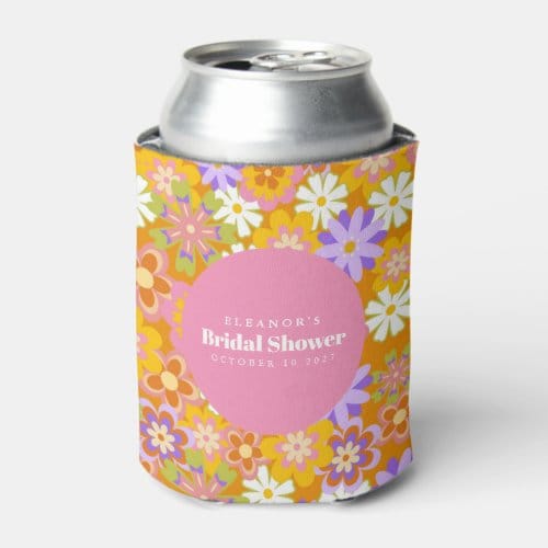 groovy_vintage_orange_floral_bridal_shower_custom_can_cooler-r34d61a712ccf4f1f87a380aa0357f64c_zl1aq_500.jpg Groovy Vintage Orange Floral Bridal Shower Custom Can Cooler
