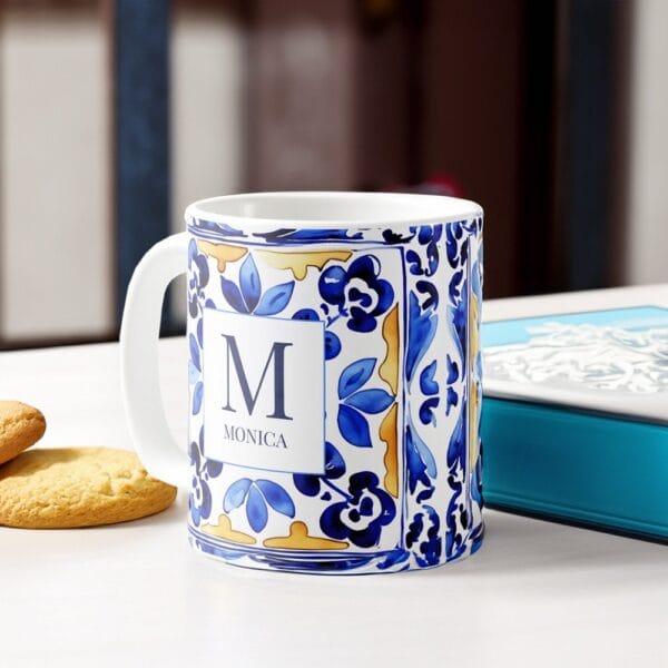 monogram amalfi vietri italian blue tiles gifts coffee mug r v4ny1m 1000.jpg