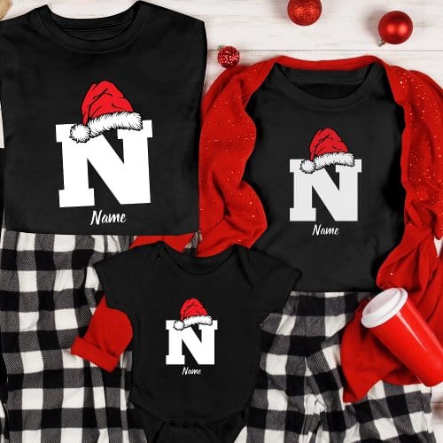monogrammed_family_christmas_personalize_with_name_t_shirt-r_vszmrk_500.jpg Monogrammed Family Christmas Personalize With Name T-Shirt