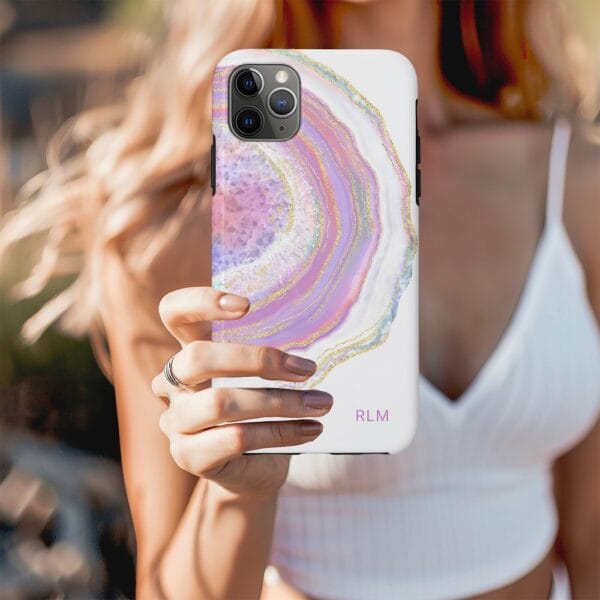 pink purple and gold marble geode with monogram case mate iphone case r i2otee 1000.jpg