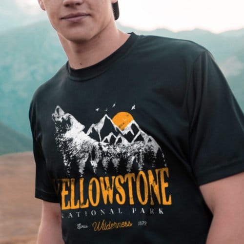 yellowstone_national_park_wolf_mountains_vintage_t_shirt-r_vshadz_500.jpg Yellowstone National Park Wolf Mountains Vintage T-Shirt